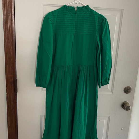 Crown & Ivy NWT green eyelet hem midi  dress Size 6 - Picture 11 of 12